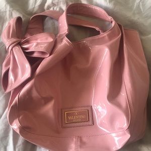 Valentino pink vinyl hand or shoulder bag
